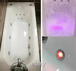 1500 1600 or 1700mm Whirlpool Jacuzzi Type Acrylic Spa Bath + Whirlpool & Light