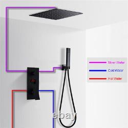16 LED Rainfall Shower System with Swivel Tub Spout Bath Shower Faucet Set New