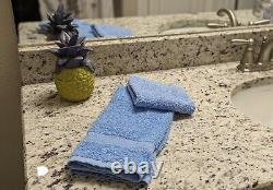 16 x 27 Light Blue 100% Cotton Hand Towels Gym Spa Hair Salon