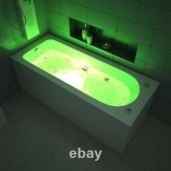 1700MM Whirlpool Jacuzzi Bathtub Acrylic Spa Bath+Light+Waste+13 Massage jets