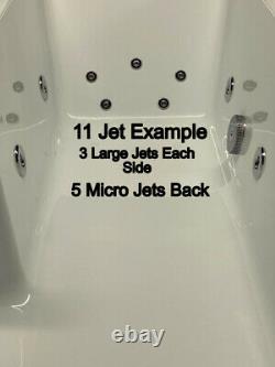 1900 x 900mm 6-8-11 Jet Whirlpool / Spa Bath-Double Ended LIGHT OPTION DEAL