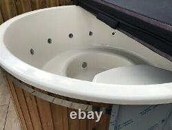 220cm Thermowood Wood fired Hot tub ELITE delux Hydro + LED + SPA leather cover
