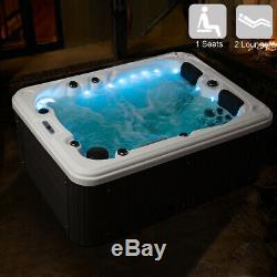 3 Person Whirlpool Bath Hot Tub Jacuzzi LED Light Computer Control Bathtub SPA