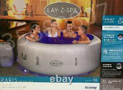 4-6 Person Luxury Lay -Z-Spa Paris Inflatable Hot Tub with Colourful LED Light
