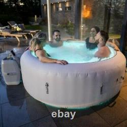 4-6 Person Luxury Lay-Z Spa Paris Inflatable Hot Tub with Colourful LED Lights