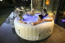 4-6 Person Luxury Lay -Z-Spa Paris Inflatable Hot Tub with Colourful LED Lights