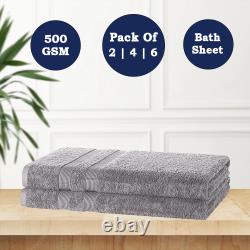 500GSM Royal Egyptian Bath Sheet Towels Durable Soft Towels Set Spas Packs 2-6