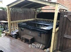 5 person hot tub and lounger, blue whale spa, 3 years old hardly used