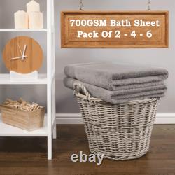 700GSM Bamboo Collection Bath Sheet Towels Eco-Friendly Large Towels Setof 2,4&6