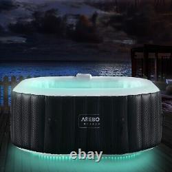 AREBOS Whirlpool Indoor & Outdoor 154 x 154 cm LED display Octagonal