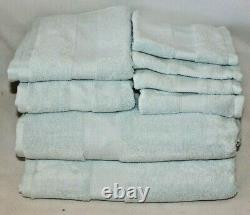 Adriano Collection 8 Piece Light Blue Zero Twist Cotton Bathroom Towel Set New