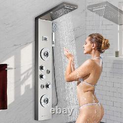 Bathroom Rain Shower Panel Column Tower Waterfall Massage Body Spa System Mixer