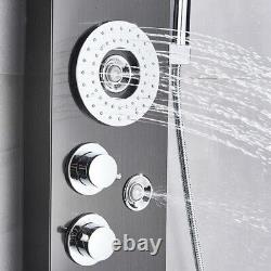 Bathroom Shower Panel 5-Mode Black Message SPA Tower Waterfall Rainfall Handheld