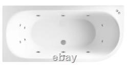 Beaufort Biscay LH 1700 x 750 mm J Shaped DE Whirlpool Bath 12 jets with panel