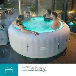Bestway Lay-Z-Spa Paris Inflatable Hot Tub 2021 4-6 New Lazy Spa LED Lights
