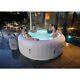 Brand New Lay Z Spa Paris 4-6 Person Hot Tub Led Lights 7 Colours Lazy White