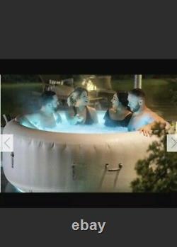 Brand NEW Lay Z Spa PARIS 4-6 Person Hot Tub LED Lights 7 Colours Lazy White