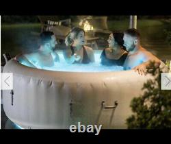 Brand NEW Lay Z Spa PARIS 4-6 Person Hot Tub LED Lights 7 Colours Lazy White