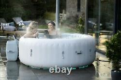 Brand NEW Lay Z Spa PARIS 6 Person Hot Tub LED Lights 7 Colours Lazy White