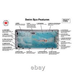 Canadian Spa St. Lawrence 16ft Swim Spa 6475L Galvanized Steel/Fibre Glass