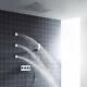 Ceiling Mounted Led Shower System Stainless Steel 20 Inch, Brushed Nickel