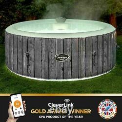 CleverSpa Waikiki Ibeam 4 Person Inflatable Hot Tub with Lights Like Lay Z Spa