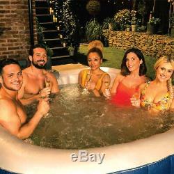 Cleverspa Belize 6 Person Inflatable Hot Tub With LED Lights Like Lay-Z Spa
