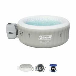 Coleman Tahiti AirJet Portable Inflatable Hot Tub Spa with LED Lights 2-4 person