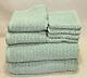 Common Thread Eight Piece Light Green Zero Twist Cotton Bathroom Towel Set New