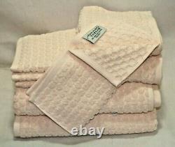 Common Thread Eight Piece Light Pink Zero Twist Cotton Bathroom Towel Set New