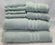 Dkny Eight Piece Solid Soft Light Green Bathroom Towel Set 100% Cotton New