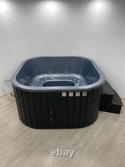 Deluxe Acrylic Hot Tub Rectangular Air Hydro Led Wood Fired Garden Spa