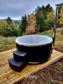 ELITE KING type Thermowood External Wood Fired Hot Tub+Jets+AIR+LED+ SPA cover