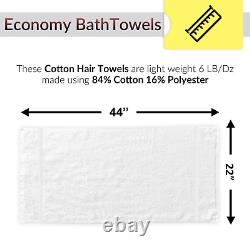 Economy Bath Towels Bulk Cotton Blend Soft Light Weight Commercial Use Towel Set