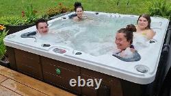 Erie 6-Person Hot Tub Spa 46 Jet Aromatherapy LEDs Bluetooth Waterfall