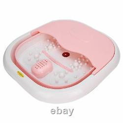Foldable Foot Spa Bath Motorized Massager Heating Bubble Red Light Stress Relief