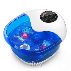 Foot Bath Misiki Foot Spa Massager with Heat, Bubbles Vibration, Red Light and 4