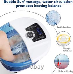 Foot Spa Bath Massager 6 in 1-Heat, Bubbles, Vibration, 4 Motorized Massage Time