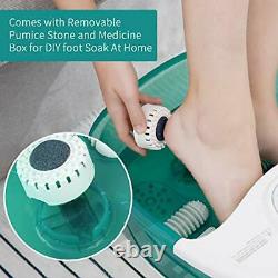 Foot Spa Bath Massager Heat O Bubbles Vibration Rollers Infrared Light Home Use