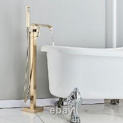 Freestanding Bath Filler Mixer Taps Dual Function-Hand Shower Swivel Bath Spout