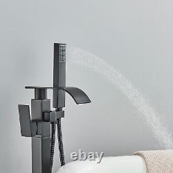Freestanding Bathroom Taps Black Floor Mounted Bath Taps Shower Bathtub Faucet