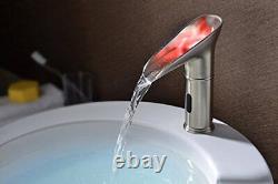 Gangang LED Cold&Hot Automatic Sensor Mixer Tap Touchless Tap DC 3 Color Basin