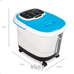 Heated Foot Bath Spa Portable With Massage Rollers And Red Light Therapy Blue