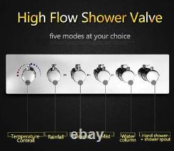 High-pressure Water Saving Best LED Shower Set 15x28, Polished Stainless Steel