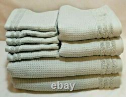 Hotel Balfour Light Gray Waffle Nine Piece Bathroom Towel Set 100% Cotton New