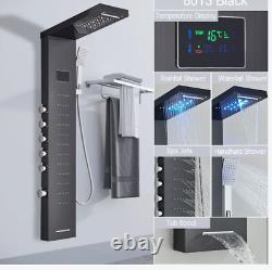 Hydromassage Shower Column LED Shower Panel with Massage Jet SPA Rain Shower Pan