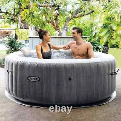 INTEX PureSpa Inflatable Hot Tub Spa Outdoor Bubble Greywood DELUXE vidaXL