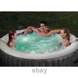 INTEX PureSpa Inflatable Hot Tub Spa Outdoor Bubble Greywood DELUXE vidaXL