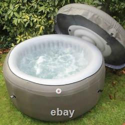 Inflatable Hot Tub Spa 4 Person Outdoor Canadian Jacuzzi 750l LED Light Brown UK