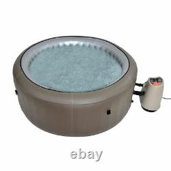 Inflatable Outdoor Canadian Jacuzzi Spa Hot Tub 4 Person Brown 750L LED Light
